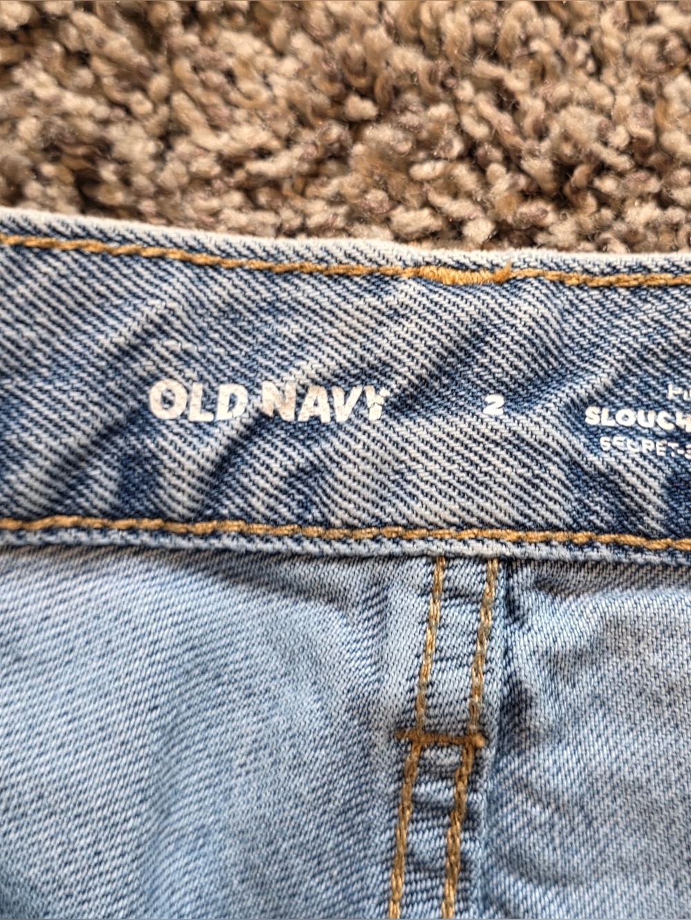 Old Navy Light Blue Distressed Slouchy Straight Crops Size 2 - Picture 2 of 4